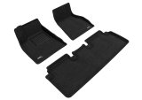 3D MAXpider 15-19 Tesla Model S Elegant 1st 2nd Row - Floor Mat Set (Black) thumbnail 1