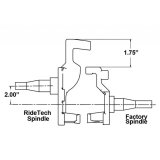 Ridetech 67-69 GM F-Body 68-74 X-Body 64-72 A-Body Tall Spindles Pair thumbnail 2