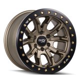 Dirty Life 9303 DT-1 17x9 / 5x127 BP / -12mm Offset / 78.1mm Hub Satin Gold Wheel - Sim. Beadlock thumbnail 1
