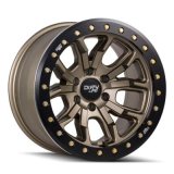 Dirty Life 9303 DT-1 17x9 / 5x127 BP / -12mm Offset / 78.1mm Hub Satin Gold Wheel - Sim. Beadlock thumbnail 4