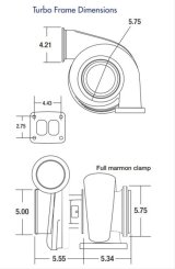 BorgWarner Turbocharger SX S400 T6 A/R 1.32 74.7mm Inducer thumbnail 2