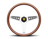 Momo California Wood Steering Wheel 360 mm - Mahogany Wood/Polished Spokes thumbnail 1