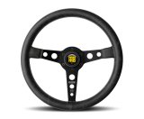 Momo Prototipo Heritage Steering Wheel 350 mm - Black Leather/White Stitch/Black Spokes thumbnail 2