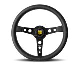 Momo Prototipo Heritage Steering Wheel 350 mm - Black Leather/White Stitch/Black Spokes thumbnail 4