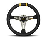 Momo MODDRIFT Steering Wheel 330 mm - Black Suede/Anthracite Spokes/2 Stripes thumbnail 1