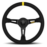 Momo MOD08 Steering Wheel 350 mm - Black Suede/Black Spokes/1 Stripe thumbnail 2