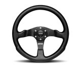 Momo Competition Steering Wheel 350 mm - Black AirLeather/Black Spokes thumbnail 3