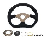 Momo Eagle Steering Wheel 350 mm - Black Leather/Anthracite Spokes thumbnail 2