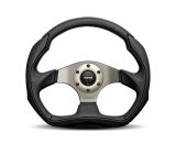 Momo Jet Steering Wheel 350 mm - Black AirLeather/Black Spokes thumbnail 1