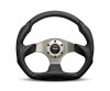 Momo Jet Steering Wheel 350 mm - Black AirLeather/Black Spokes thumbnail 2