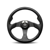 Momo Jet Steering Wheel 350 mm - Black AirLeather/Black Spokes thumbnail 4
