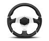 Momo Montecarlo Steering Wheel 350 mm - Black Leather/Black Stitch/Black Spokes thumbnail 2