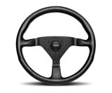 Momo Montecarlo Steering Wheel 350 mm - Black Leather/Black Stitch/Black Spokes thumbnail 4