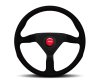 Momo Nero Steering Wheel 350 mm - Black Leather/Suede/Black Spokes thumbnail 2