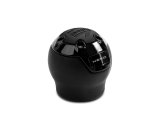 Momo Nero Shift Knob - Black Leather, Black Chrome Insert, with Reverse Lockout thumbnail 2