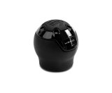 Momo Nero Shift Knob - Black Leather, Black Chrome Insert, with Reverse Lockout thumbnail 4