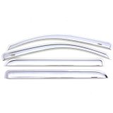 AVS 09-17 Chevy Traverse Ventvisor Outside Mount Front & Rear Window Deflectors 4pc - Chrome thumbnail 3