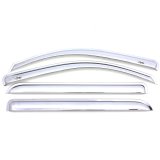 AVS 11-18 Jeep Grand Cherokee Ventvisor Outside Mount Front & Rear Window Deflectors 4pc - Chrome thumbnail 7