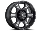 ICON Shield 20x9 5x150 16mm Offset 5.625in BS 110.1mm Bore Satin Black/Machined Wheel thumbnail 2