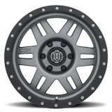 ICON Six Speed 17x8.5 6x5.5 25mm Offset 5.75in BS 108.1mm Bore Titanium Wheel thumbnail 1