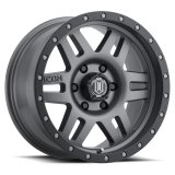 ICON Six Speed 17x8.5 6x5.5 25mm Offset 5.75in BS 108.1mm Bore Titanium Wheel thumbnail 2
