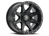 ICON Rebound 17x8.5 6x5.5 0mm Offset 4.75in BS 106.1mm Bore Satin Black Wheel thumbnail 1