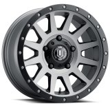 ICON Compression 17x8.5 5x150 25mm Offset 5.75in BS 110.1mm Bore Titanium Wheel thumbnail 1