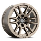 ICON Vector 6 17x8.5 6x135 6mm Offset 5in BS 87.1mm Bore Bronze Wheel thumbnail 1