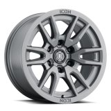 ICON Vector 6 17x8.5 6x135 6mm Offset 5in BS 87.1mm Bore Titanium Wheel thumbnail 1