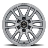 ICON Vector 6 17x8.5 6x135 6mm Offset 5in BS 87.1mm Bore Titanium Wheel thumbnail 2