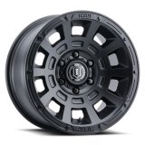 ICON Thrust 17x8.5 6x5.5 0mm Offset 4.75in BS Satin Black Wheel thumbnail 1