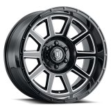 ICON Recoil 20x10 6x5.5 -24mm Offset 4.5in BS Gloss Black Milled Spokes Wheel thumbnail 1