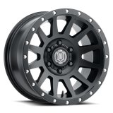 ICON Compression 18x9 6x5.5 25mm Offset 6in BS 95.1mm Bore Satin Black Wheel thumbnail 8