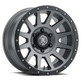 ICON Compression 18x9 6x5.5 25mm Offset 6in BS 95.1mm Bore Titanium Wheel thumbnail 1