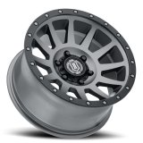 ICON Compression 18x9 6x5.5 25mm Offset 6in BS 95.1mm Bore Titanium Wheel thumbnail 2