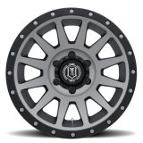 ICON Compression 18x9 6x5.5 25mm Offset 6in BS 95.1mm Bore Titanium Wheel thumbnail 3