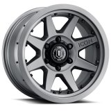 ICON Rebound Pro 17x8.5 6x5.5 25mm Offset 5.75in BS 95.1mm Bore Titanium Wheel thumbnail 1