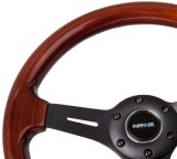 NRG Classic Wood Grain Steering Wheel (330mm) Wood Grain w/Matte Black 3-Spoke Center thumbnail 3