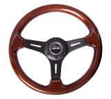 NRG Classic Wood Grain Steering Wheel (330mm) Wood Grain w/Matte Black 3-Spoke Center thumbnail 4