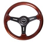 NRG Classic Wood Grain Steering Wheel (330mm) Wood Grain w/Matte Black 3-Spoke Center thumbnail 8