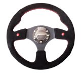 NRG Reinforced Steering Wheel (320mm) Blk Suede w/Dual Buttons thumbnail 3