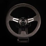 NRG Reinforced Steering Wheel (350mm / 3in. Deep) Black Leather w/ Alcantara Stitching thumbnail 8