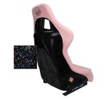 NRG FRP Bucket Seat PRISMA Edition W/ pearlized Back Pink Alcantara - Large thumbnail 4
