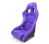 NRG FRP Bucket Seat PRISMA Edition w/ Pearlized Back Purple Alcantara - Medium thumbnail 2