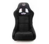 NRG FRP Bucket Seat ULTRA Edition - Medium (Black Alcantara/Gold Glitter Back) thumbnail 5