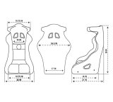 NRG FIA Competition Seat w/ Competition Fabric/ FIA homologated/ Head Containment - Medium thumbnail 3