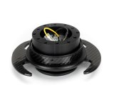 NRG Quick Release Kit Gen 3.0 - Black Body / Carbon Fiber Ring w/ Carbon Fiber Handles thumbnail 2