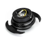 NRG Quick Release Kit Gen 3.0 - Black Body / Carbon Fiber Ring w/ Carbon Fiber Handles thumbnail 4