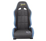 NRG Defender Water Resistant Steel Frame Suspension Seats Black w/ Blue Trim & Defender logo thumbnail 1