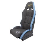 NRG Defender Water Resistant Steel Frame Suspension Seats Black w/ Blue Trim & Defender logo thumbnail 3